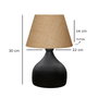 Opviq Lámpara de Mesa AYD-3124 Crema con Tapa de Yute